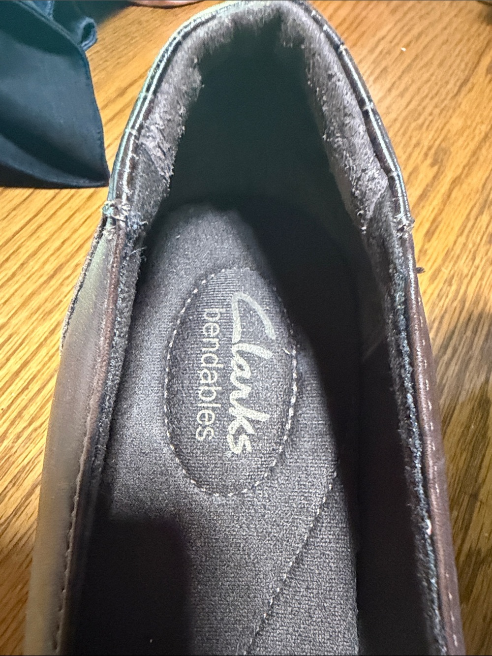 Clarks Women's Brown Croc-Embossed Buckle Loafers - Picture 2 of 8